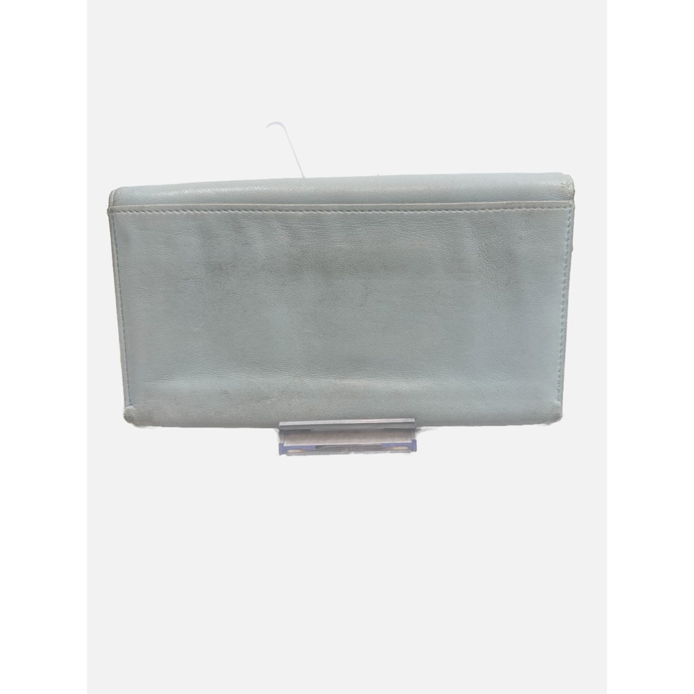 Burberry Baby Blue Leather Wallet with Nova Check Interior - Picture 2 of 9